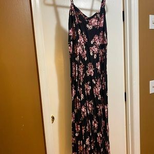 Torrid black floral maxi dress